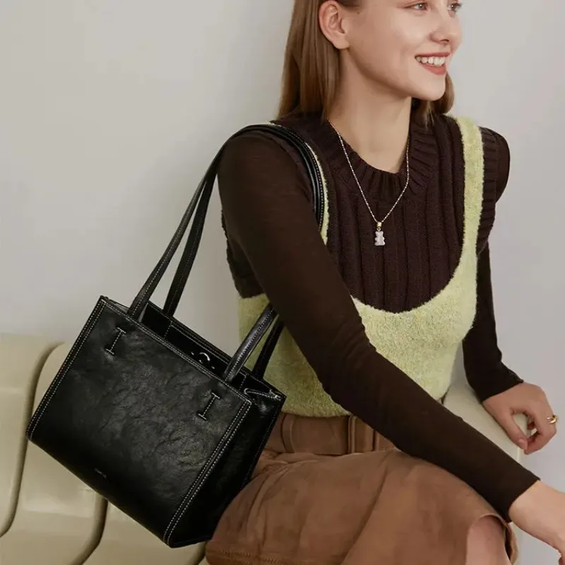 

Korean Sle Bags Oblong Bag Shoulder Bag Tote Vertical Large Capaci Handbag Underarm Bag