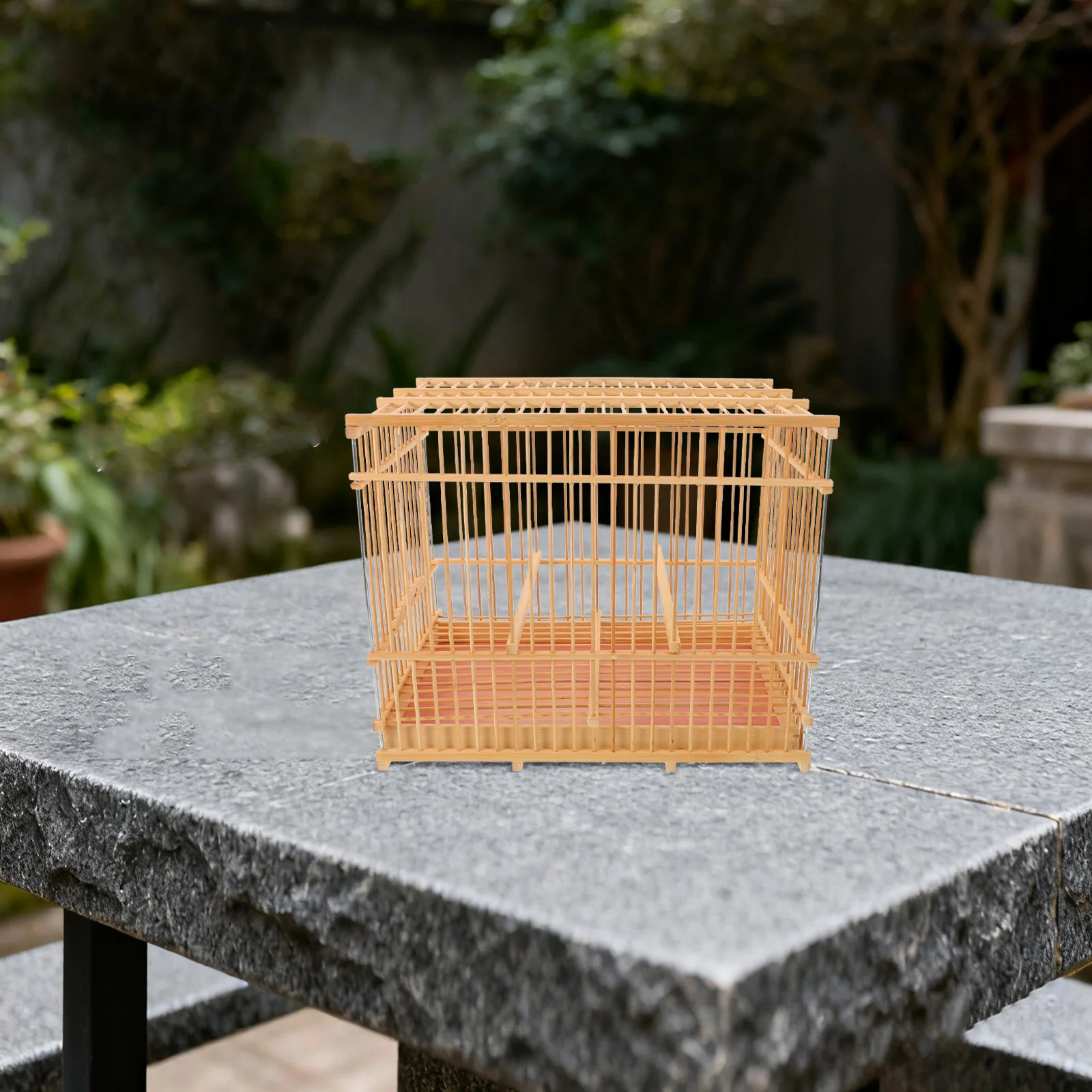 

1pcs Bamboo Small Bird Cage 11.40X9.43X7.86In Handwoven Lightweight Portable Hanging Cage For Finch Parakeet Budgie Lovebird
