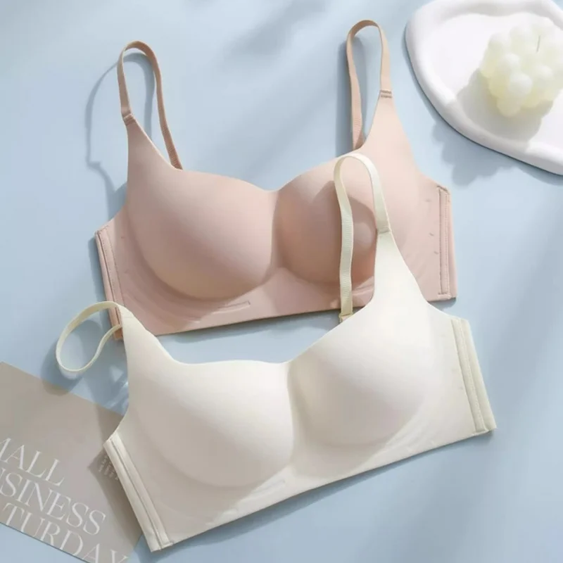 Нижнее белье из нержавеющей стали, женский тонкий бюстгальтер, цельная красивая спина, небольшая сборка груди и предотвращение провисания, без стальных колец, si