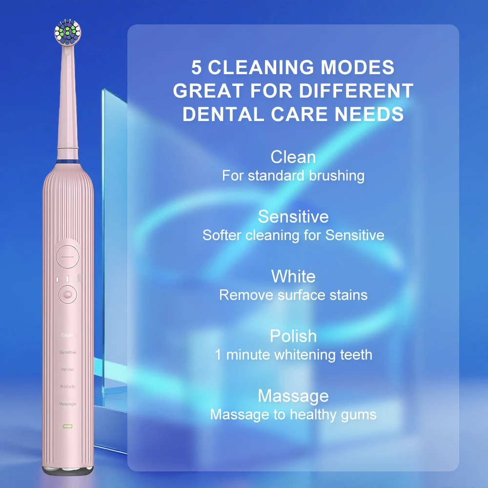 Electric Toothbrush for Adult Rechargeable Deep Clean Whitening Teeth Oral Irrigator Cleaning Care Teeth For Home Travel