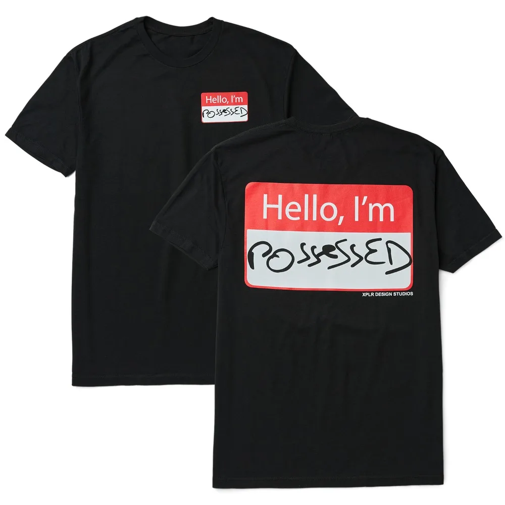 XPLR Sam and Colby Hello, I'm Possessed Merch Short Sleeve Tee Women Men Crewneck Fashion T-shirt Unisex Tops