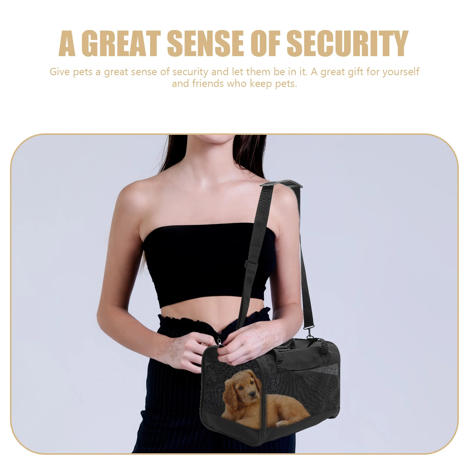 

Durable Lightweight Single Shoulder Pet Carrier Folding Breathable Portable Puppy Dog Carrier Accessory Pet Accessory