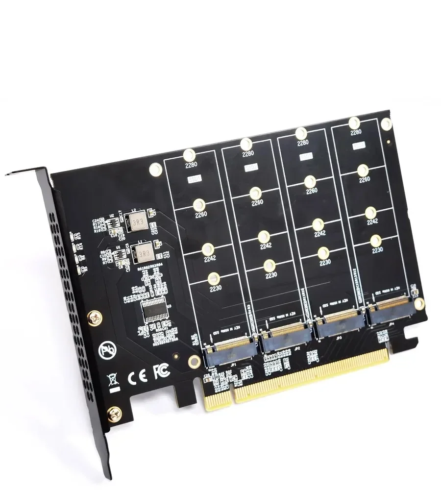Adaptador M.2 NVME SSD a PCIe 4,0 3,0 M.2 SSD GEN4 PCIe 4,0 placa base de PC X1 X4 X8 X16 tarjeta de expansión para 2230 2242 2260 2280
