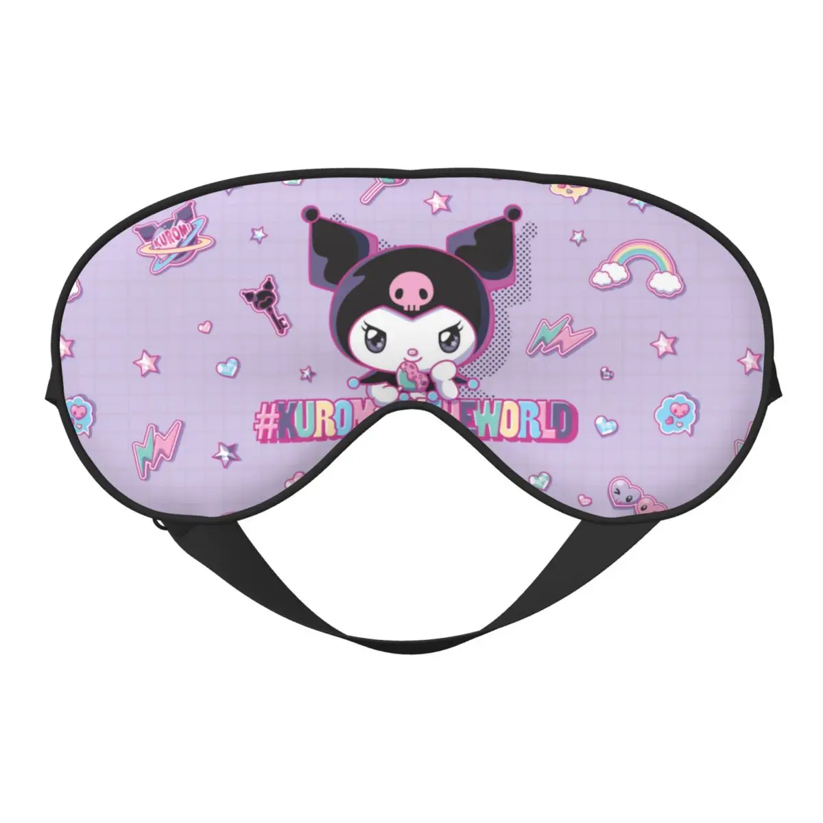 Sanrio Kuromi Sleep Mask for Side Sleeper 100% Light Blocking Sleeping Eye Mask Cover for Women Men