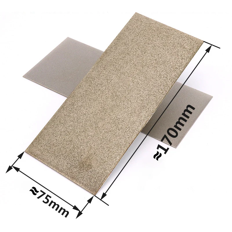 Diamond Plate Hard Pads 170mmx75mm 80 Grit~3000 Grit for Jade Stone Seals Knives Polishing