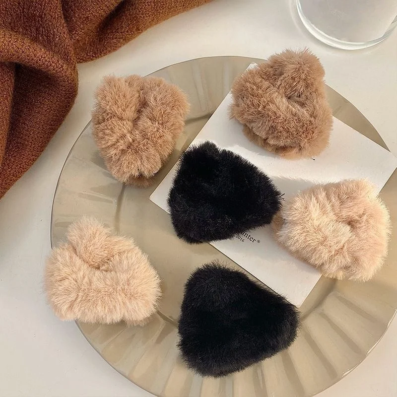 Cute Plush Cat Ear Hair Clips for Women Adorable Fluffy Hair Accessory Playful Styling Design for Bangs Ponytails Daily Party image 5