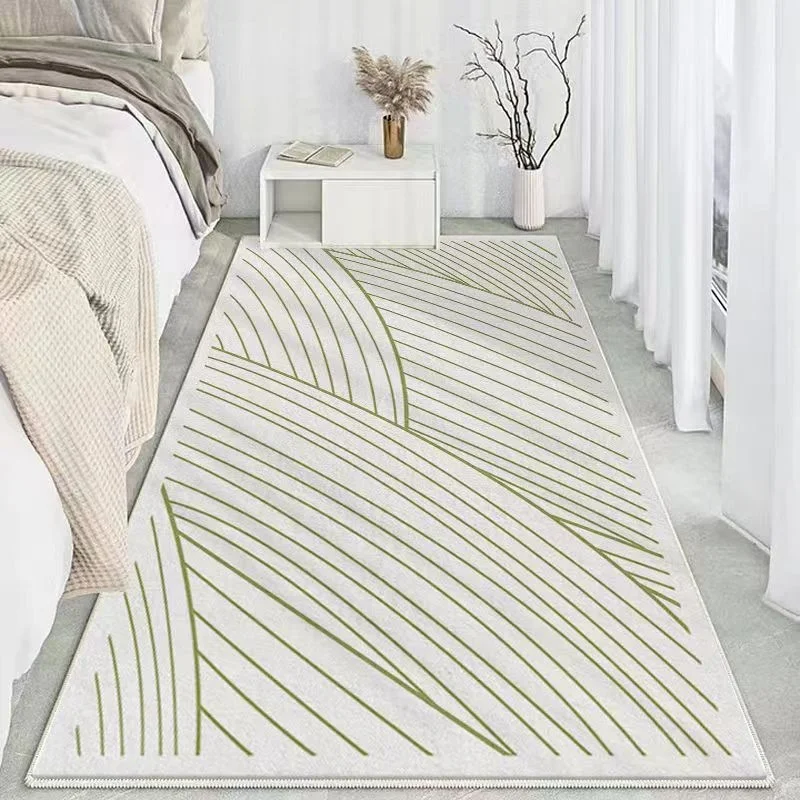 VIKAMA Minimalist Abstract Geometric Wheel Carpet Soft Anti Slip Bedside Carpet Bedroom Living Room Home Decoration