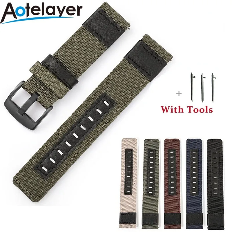 

20mm 22mm Quick Release Nylon Watch Strap Sport Wristband for Women Men Universal Watch Bracelet Accessories with Tool