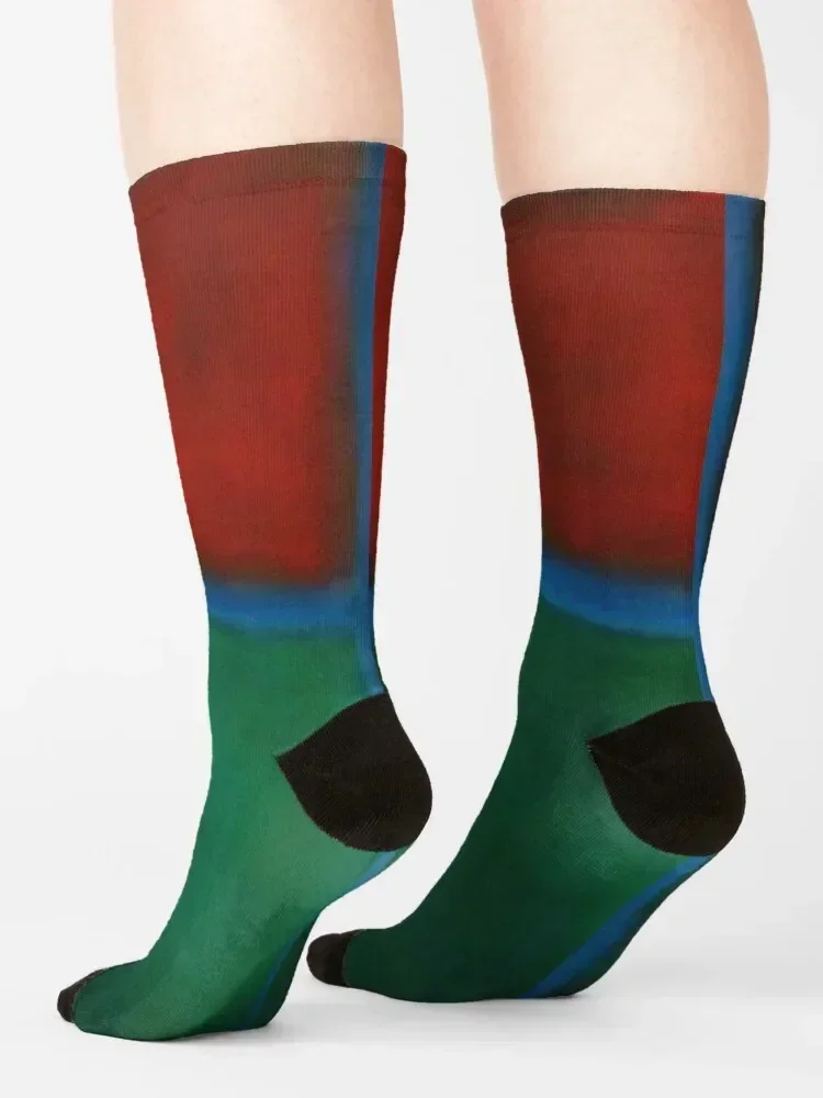 HDGreen and Maroon Painting of Rothko- Mark Rothko Socks halloween hockey Wholesale basketball Man Socks Women's