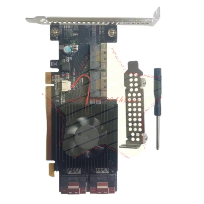 PLX8749 PCIe Expansion Card, 4x SFF8654 Interface Split Adapter for U.2 SSD, NIC & GPU Expansion Without Motherboard Bifurcation