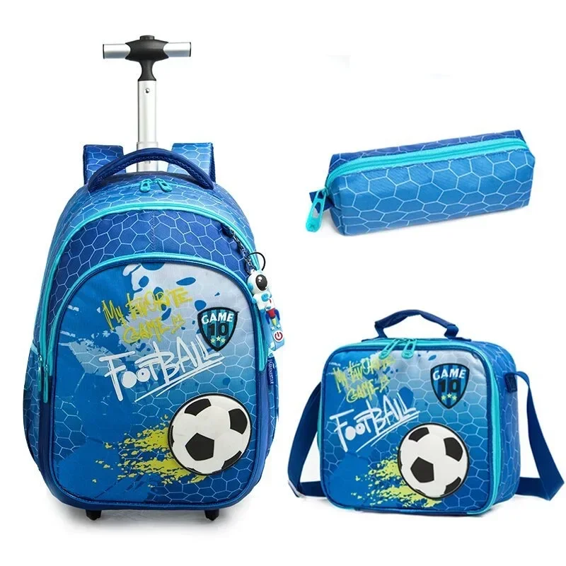 Kinder Schule Roll rucksack Tasche Roll rucksack für Jungen Schule Trolley Tasche Räder Kinder Reisegepäck Trolley Tasche Set