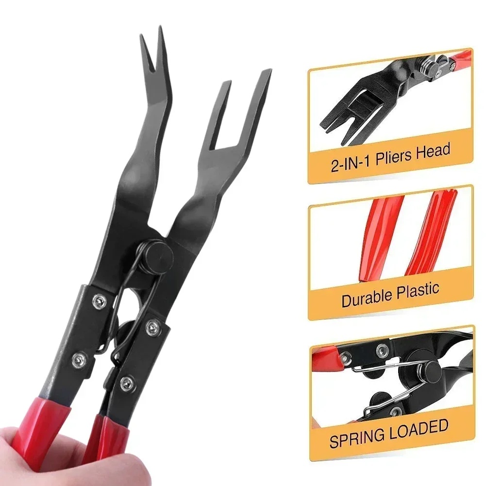 1PCS Car Parts Clip Removal Pliers Tools Auto Body Panel Door Fastener Push Pin Trim Removal Tool Kit Automotive Pry Tool Repair view 6