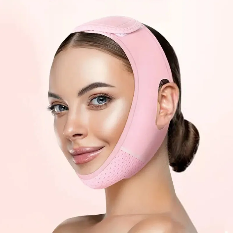 Nuevo vendaje adelgazante para la cara para mujer, moldeador de línea en V, cinturón para la barbilla, banda de Estiramiento Facial, correa de masaje Facial, herramientas de belleza para el cuidado de la piel LBHL04