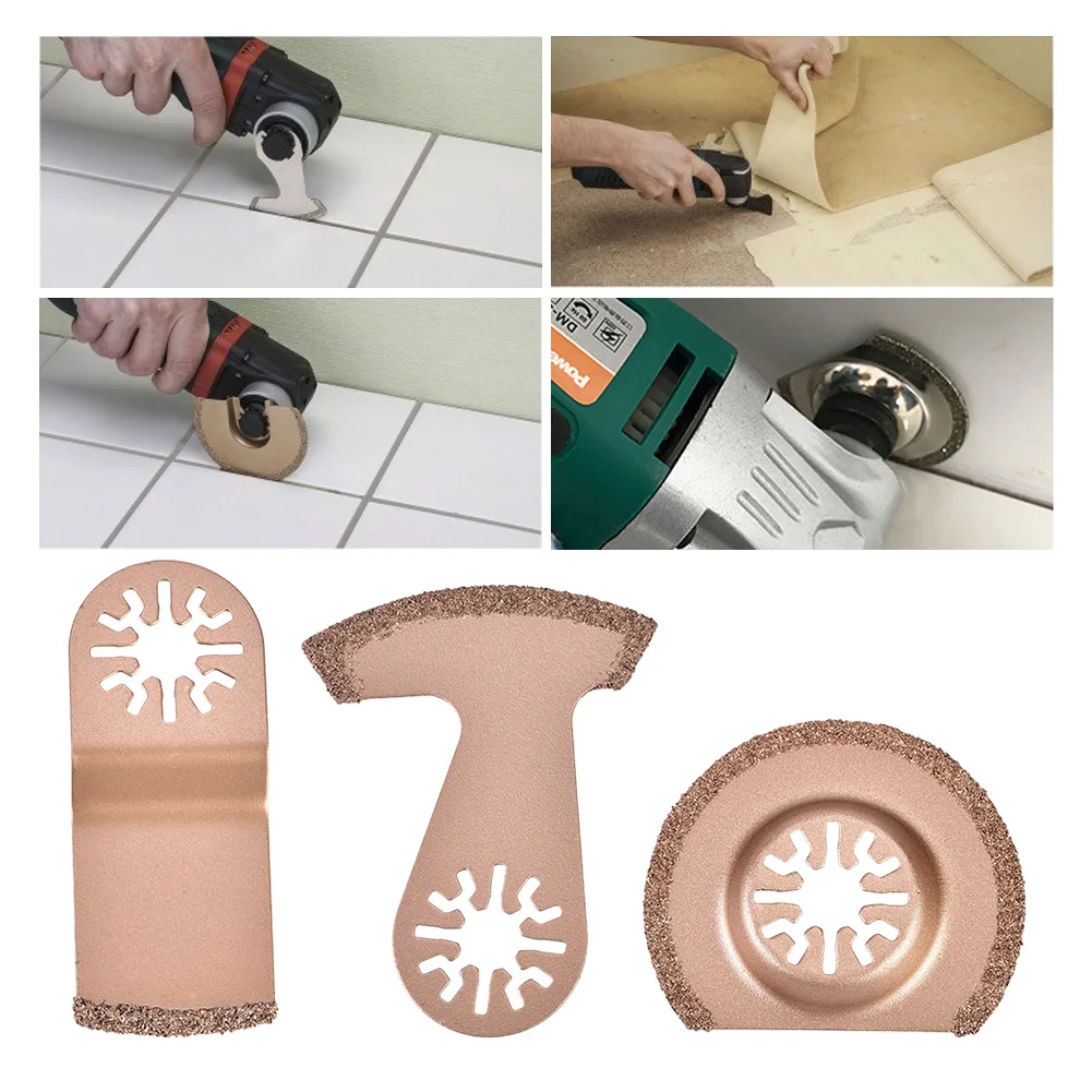 Carbide Oscillating Saw Blades Multi Tool Set Segmento Multifunções Ferramenta Lâmina