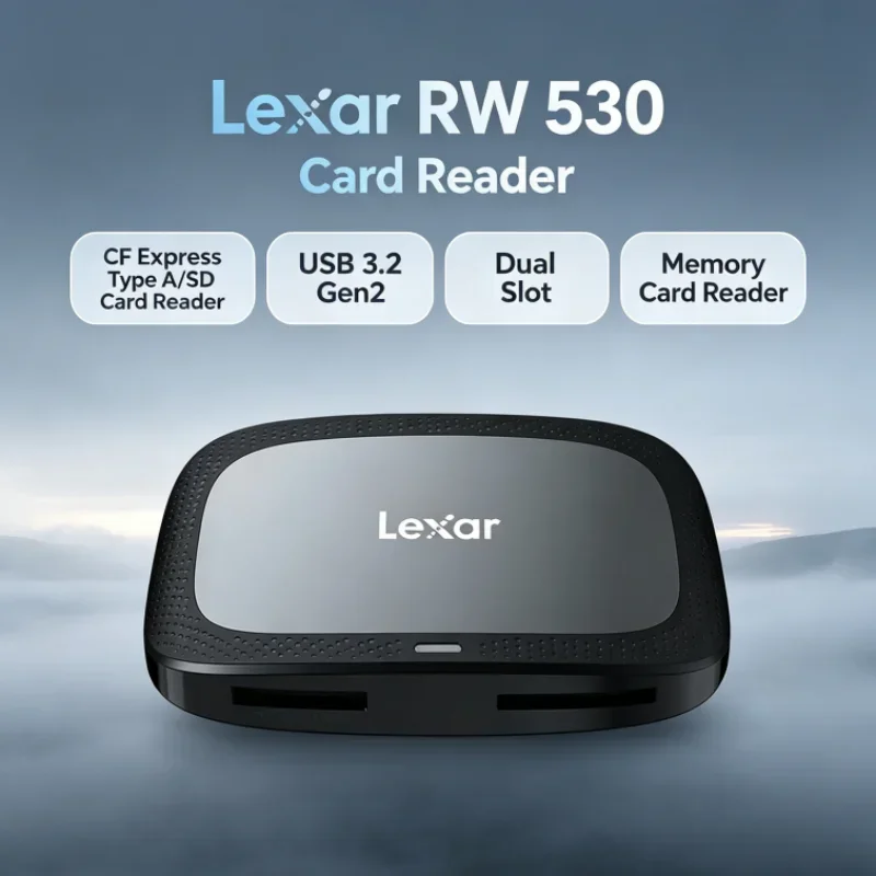 Lexar CFexpress Type A / SD Memory Card Reader USB 3.2 Gen2 SD Card Reader RW530 Dual Slot CFA Max 900MB/s