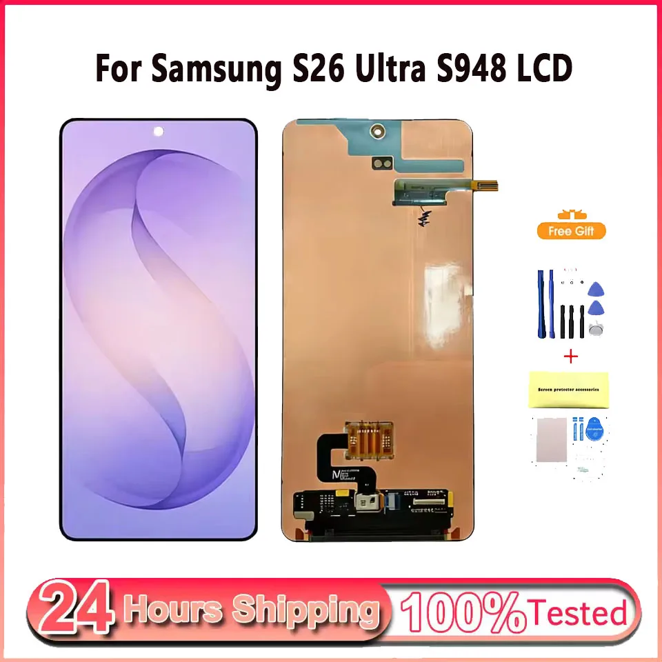 100% Tested AMOLED For Samsung Galaxy S26 Ultra LCD Display Touch Screen Digitizer Replacement For Samsung S26 Ultra Pantall