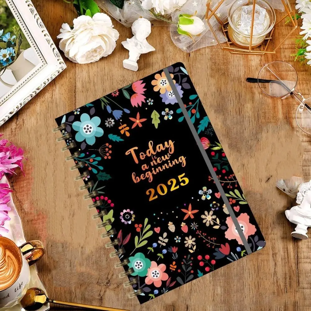 English A5 Agenda Book To Do List Taking Notes 2025 Schedule Planner Notepad Academic Weekly Agenda 12 Months Diary Writing Pads