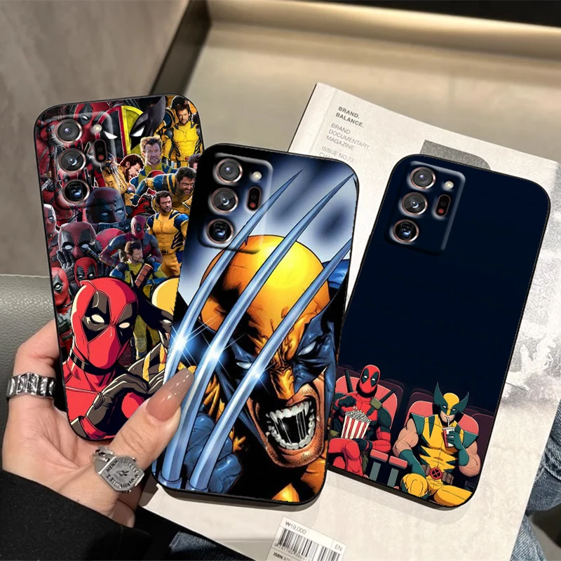 

Marvel Deadpool Wolverine For Samsung Note 20 10 Ultra Plus A31 A14 A12 A70 A34 A25 A04 A05 A15 A24 5G Black Soft Phone Case