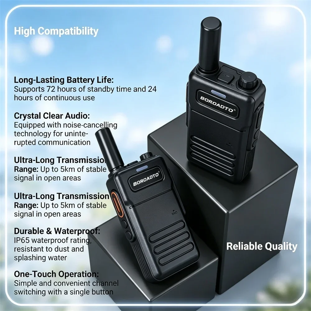 2-個-motolola-ミニトランシーバー-16-チャンネル-uhf-400-470mhz-マッチ-baofeng-双方向ラジオ長距離充電式ポータブル