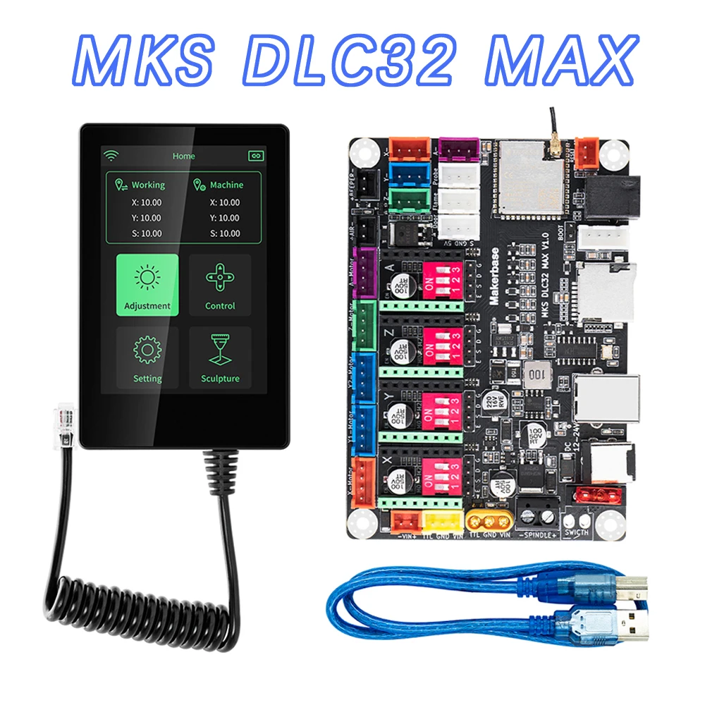 Makerbase MKS DLC32 MAX CNC Router Board Laser Engraver 4 Axis Controller Woodwork Laser Engraving Machine Motherboard TMC2209