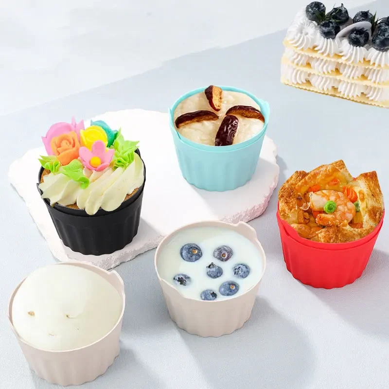 1/6 Stück Luftfritteusen-Backform, Lebensmittelqualität, Silikonform für Tassen, antihaftbeschichtete Luftfritteuse, geeignet für Cupcakes, Muffins, Eier und Desserts