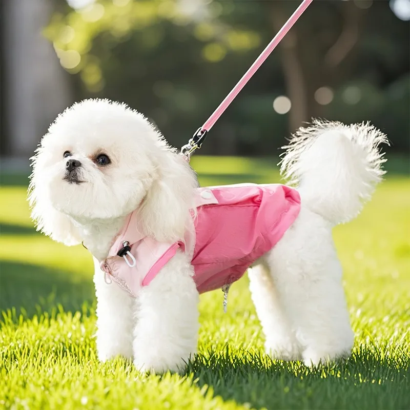

Pet Summer Punch Vest Clashing Color Splicing Teddy Sun Protection Clothes Bichon Frise Breathable Hoodie
