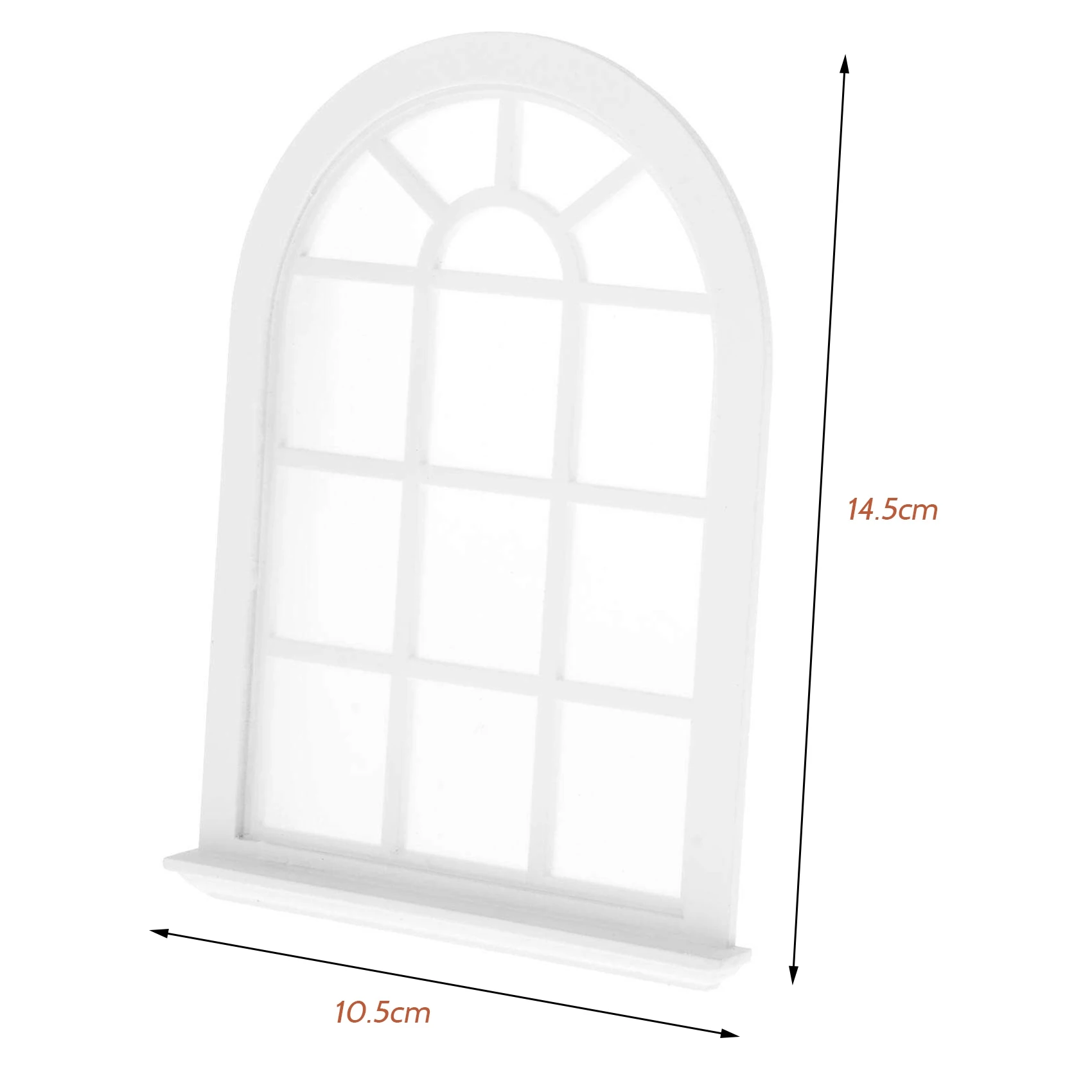 Miniatura Branco Janela De Madeira Frame, Janelas Francesas, DIY Acessórios Para Móveis, 1/12