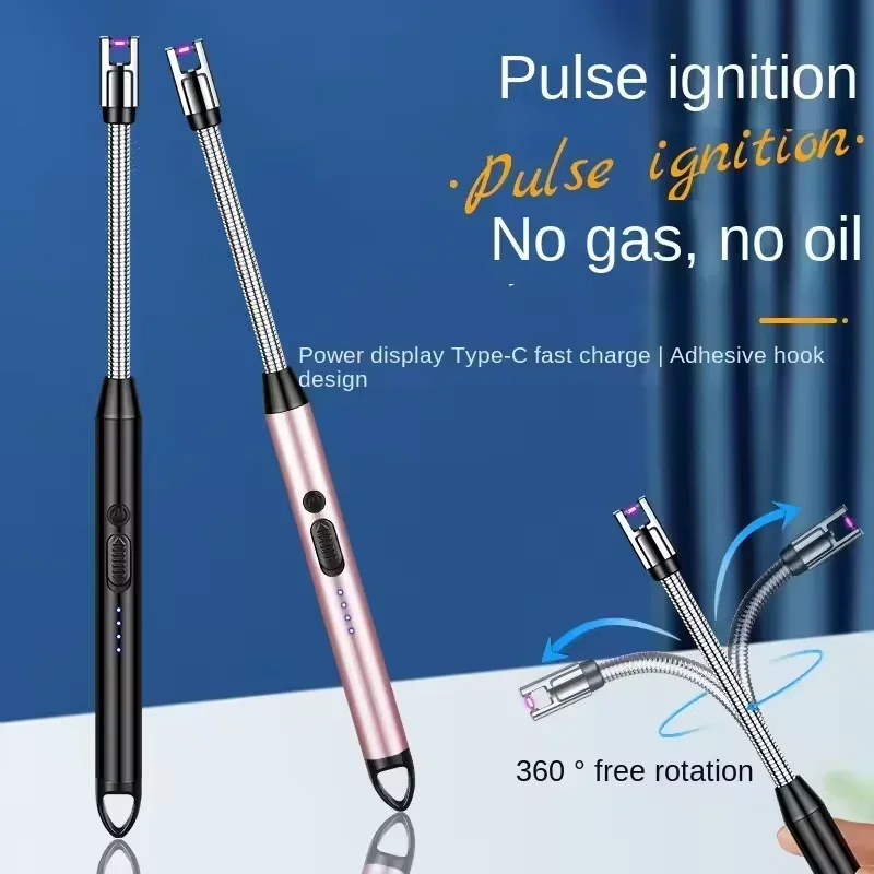 

Portable Smart Pulse Igniter Type-C Rechargeable Kitchen Artifact Household Gas Stove Long Handle Electronic Lighter Wholesale