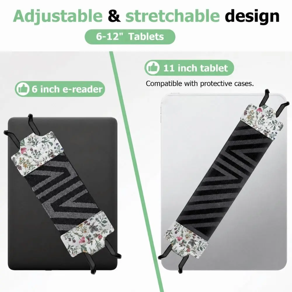 Anti Drop Tablet Hand Strap Anti Slip Scratch Free Finger Grip Strap Elastic Adjustable for Kindle/Kobo/Voyaga/Lenovo