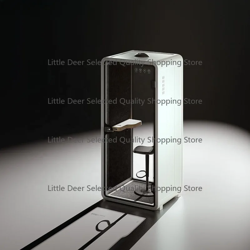 One Person Telephone Office Pod Prefabricated House Indoor Phone Booth With Furniture Private Space