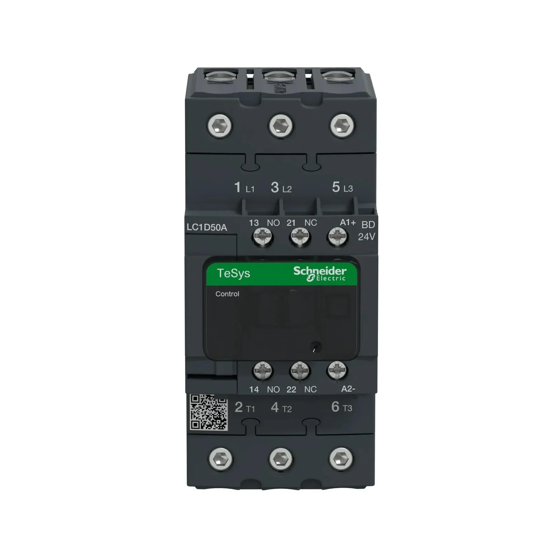 

LC1D50ABD contactor - 3P(3 NO) - AC-3 - 440 V 50 A - 24 V DC standard coil