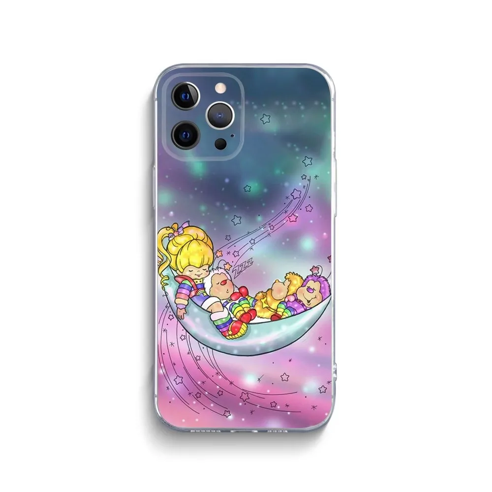 Cartoon R-Rainbow Brite Phone Case For iPhone 15,14,13,12,11 Plus,Pro,Max,XR,XS,X,7,8 Plus,SE,Mini Transparent Silicone Soft