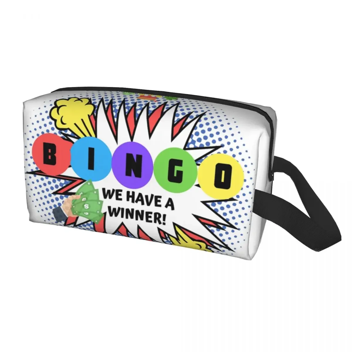 Bingo We Have A Winner Cosmetic Bag Women Kawaii Big Capacity Paper Game Makeup Case Beauty Storage Toiletry Bags