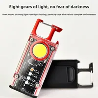 Multi-Functional Mini Flashlight Portable Work Torch for Outdoor Waterproof Body, Bottle Open, Lantern With Magnet Hik Bag Clip