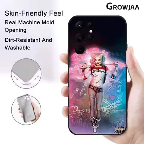 H-Harleys Q-Quinns Phone Case For Samsung Galaxy S25 S24 S22 S23 Ultra S21 S20 Plus 5G Protective Silicone Funda