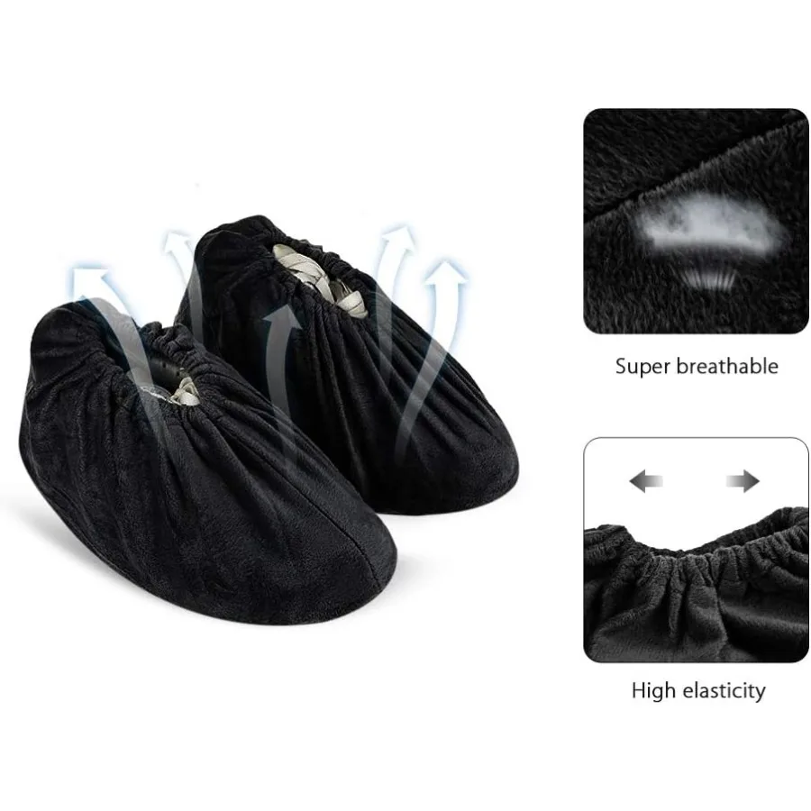 5組の再利用可能な靴カバー、滑り止め、洗濯可能、厚手のブーツカバー、家庭、オフィス、産業用の床とカーペットの保護に