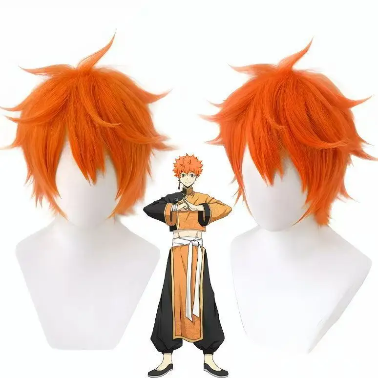 

1 шт., оранжевые перевернутые короткие волосы, волейбол, молодежный аниме, Хината Шойо, стильный парик для косплея