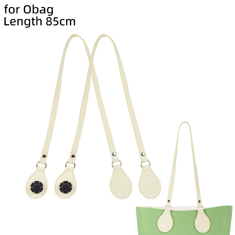 New 1 Pair Long Edge Painting Handles Artificial Leather Flat PU Belt O Bag Straps for Obag Body Accessories Replacements
