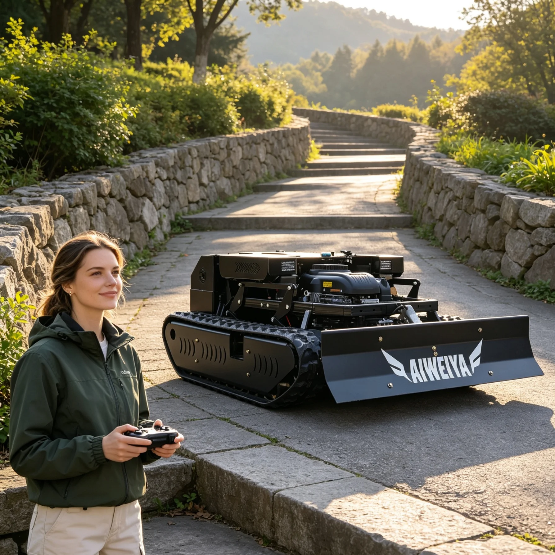 Customized For Villa Backyard Intelligent Self‑Propelled Grass Cutter, Built‑in Obstacle Sensing Protection Module