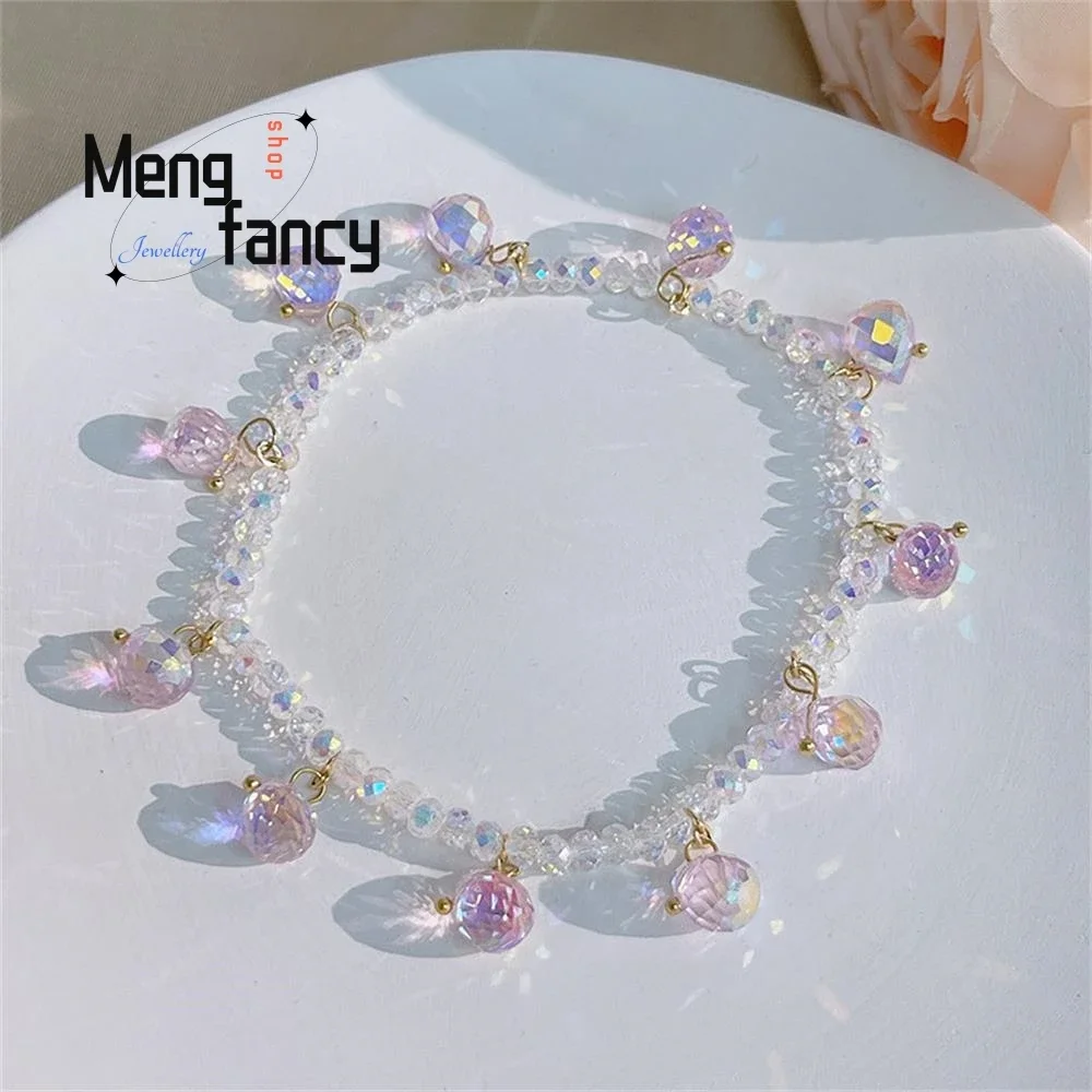 

Super Flash Tassel Anklet Female Mori Explosive Crystal Super Fairy Anklet Simple Exquisite Popular Fashion Jewelry Holiday Gift