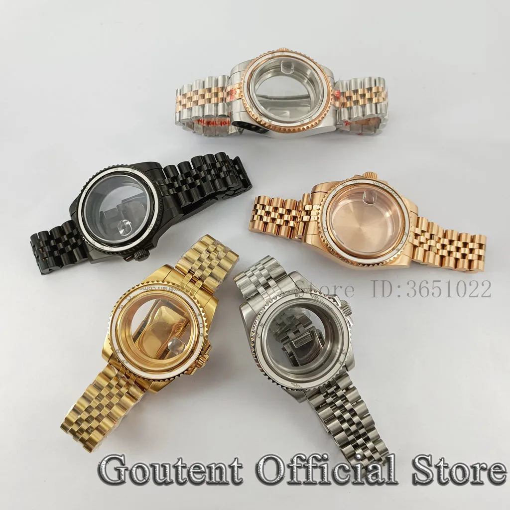 Goutent 40mm Watch Case Sapphire Glass Fit NH34 NH35 NH36,DG2813/3804 Miyota 8215 821A ETA 2836 2824 PT5000 Movement