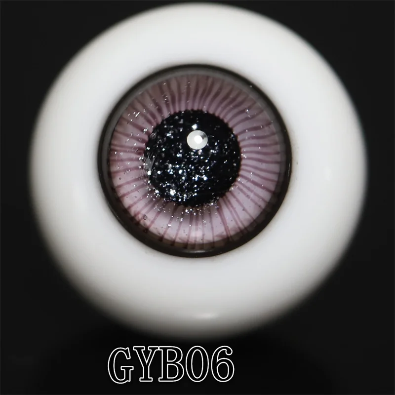 GYB Glazen BJD pop oogbollen voor 1/3 1/4 1/6 1/8 1/12 poppen 8MM 10MM 12MM 14MM 16MM 18MM ronde ogen met handvat voor herboren pop