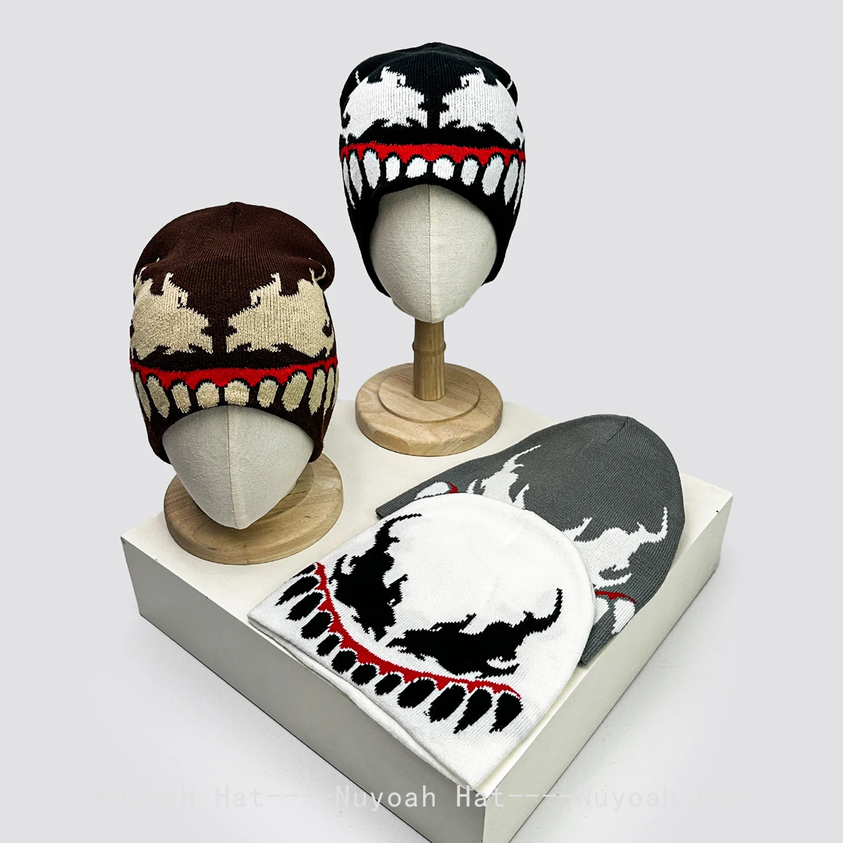 New Men Women European American style Jacquard Grimace Knitted Hats Warm Street Fashion Personal Beanies Versatile Rap Hip-hop