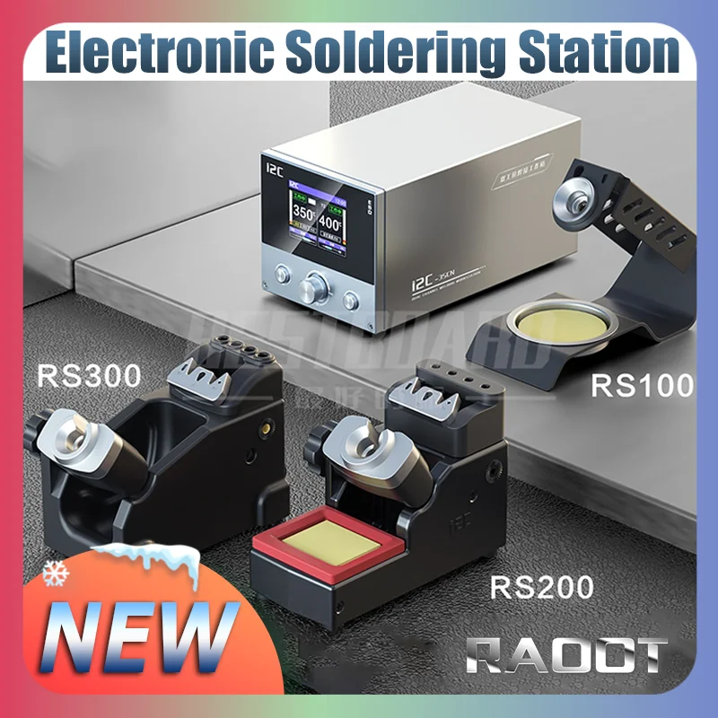 

【New】I2C 3SCN Electronic LED Digital Display Soldering Station Dual-handle with C210 C115 Handle Tips BGA SMD Rework Station