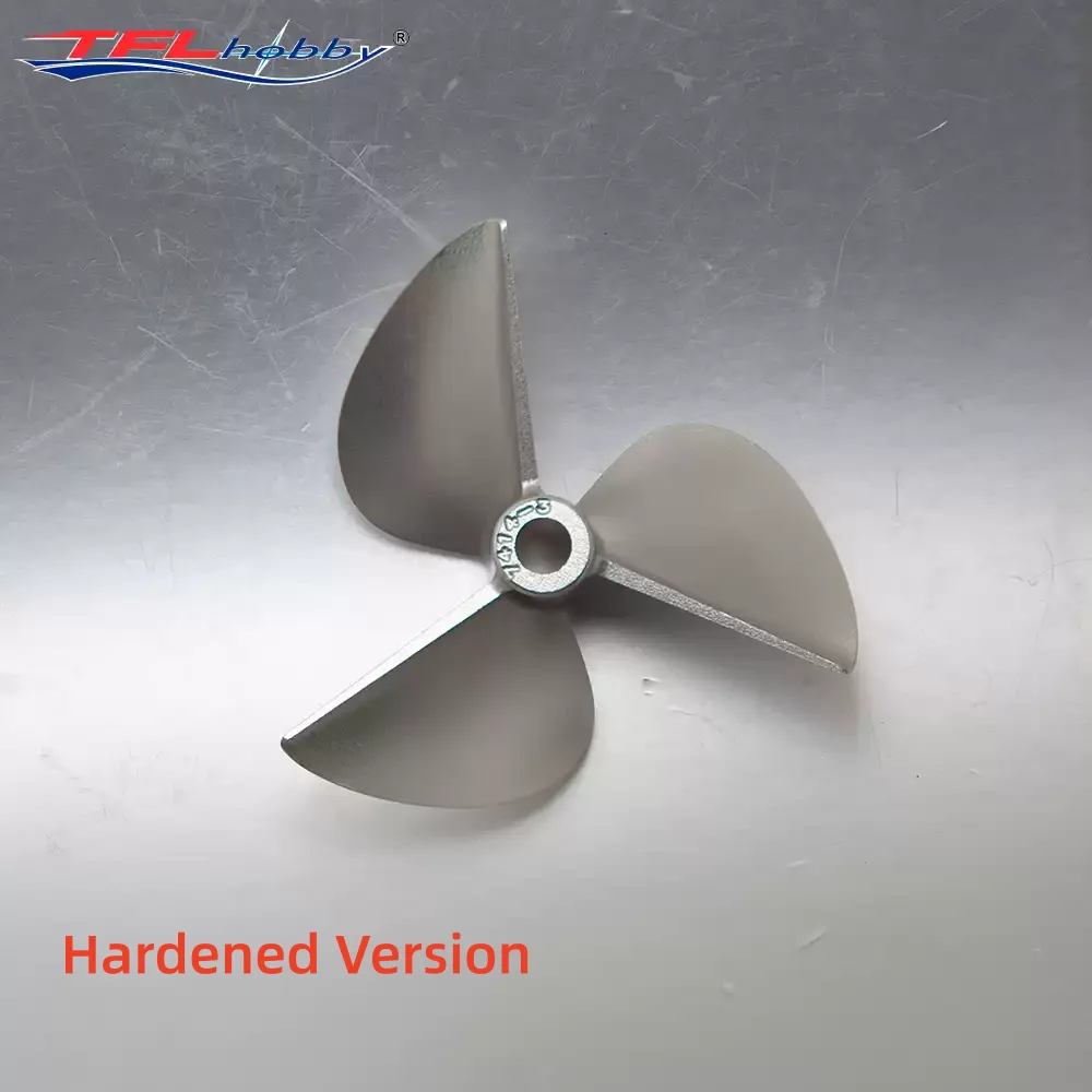 1pcs TFL OD74mm ID6.35mm Pitch 1.4inch CCW Hard Oxidation Aluminium CNC Propeller 7414352 for Electric/Nitro/Gas RC Boat