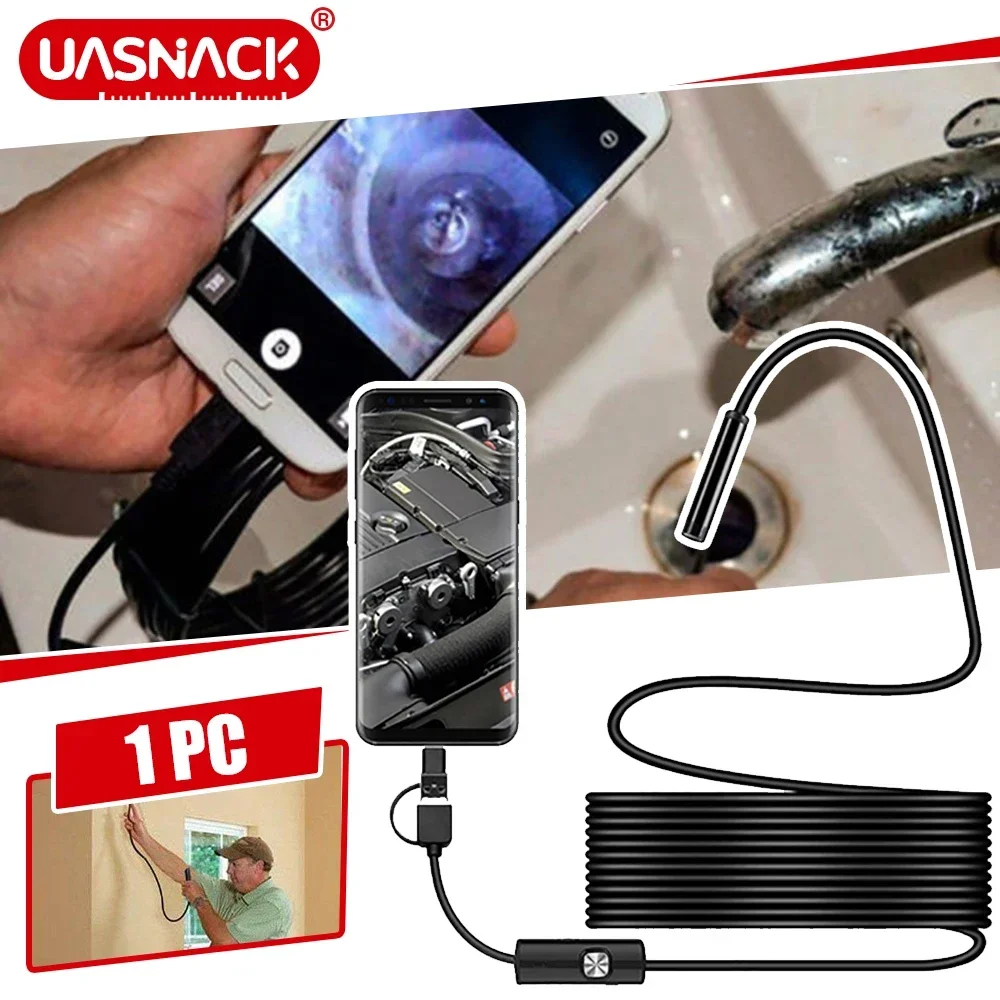 camera de endoscopio flexivel ip67 impermeavel micro inspecao usb borescope camera para android pc notebook 55 mm6leds ajustavel 01