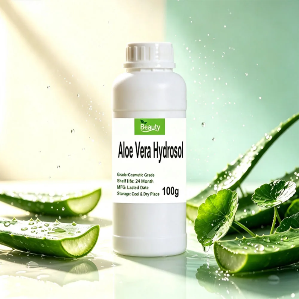 Natural Aloe Vera Hydrosol Plant Distillate Water Cosmetic Raw Material For Facial Care Cosmetics Making Bulk Wholesale