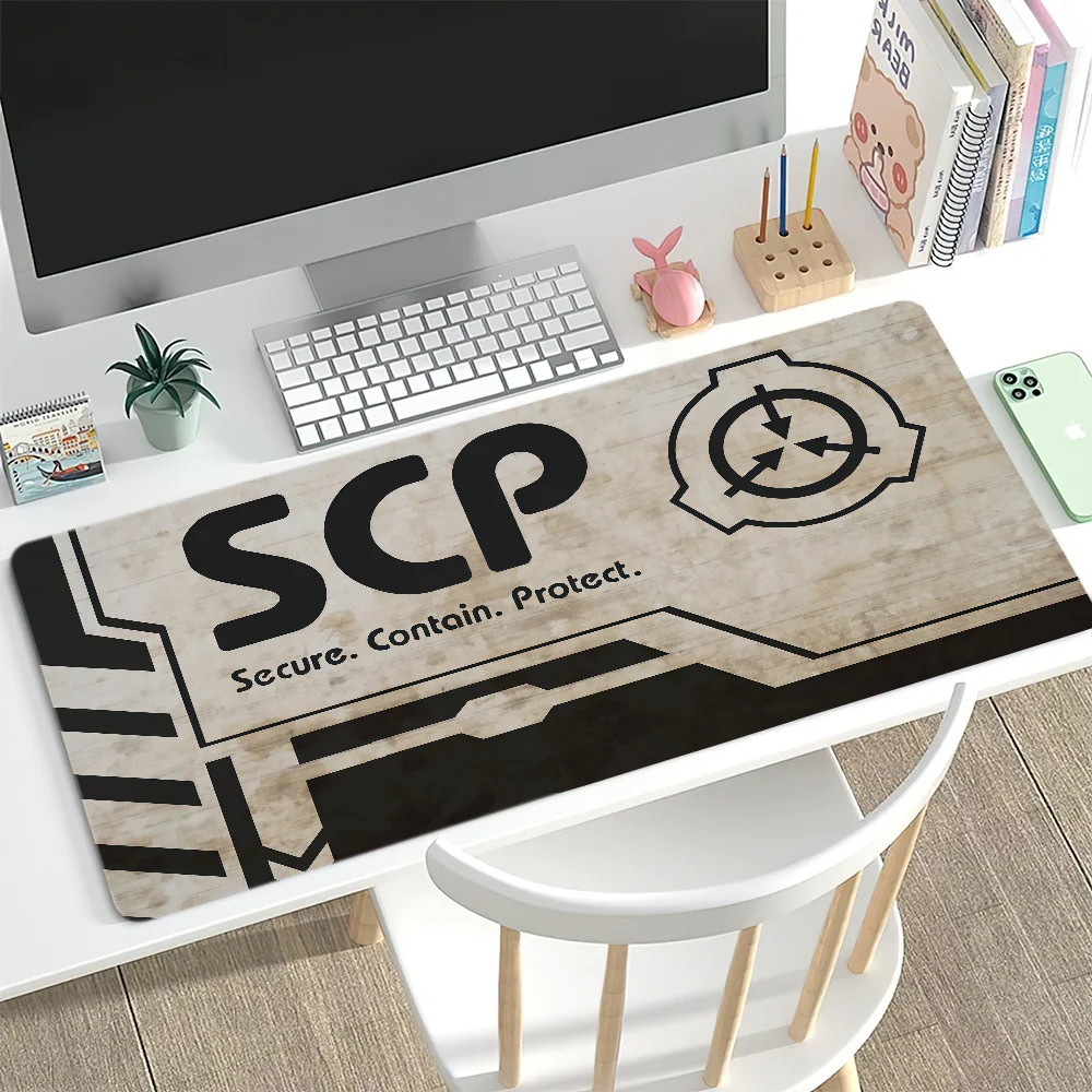 S-SCP F-Foundation Mouse Pad Desk Mat Large Non-slip Anti-fray Keyboard Ergonomic Office Rubber PC Home Custom
