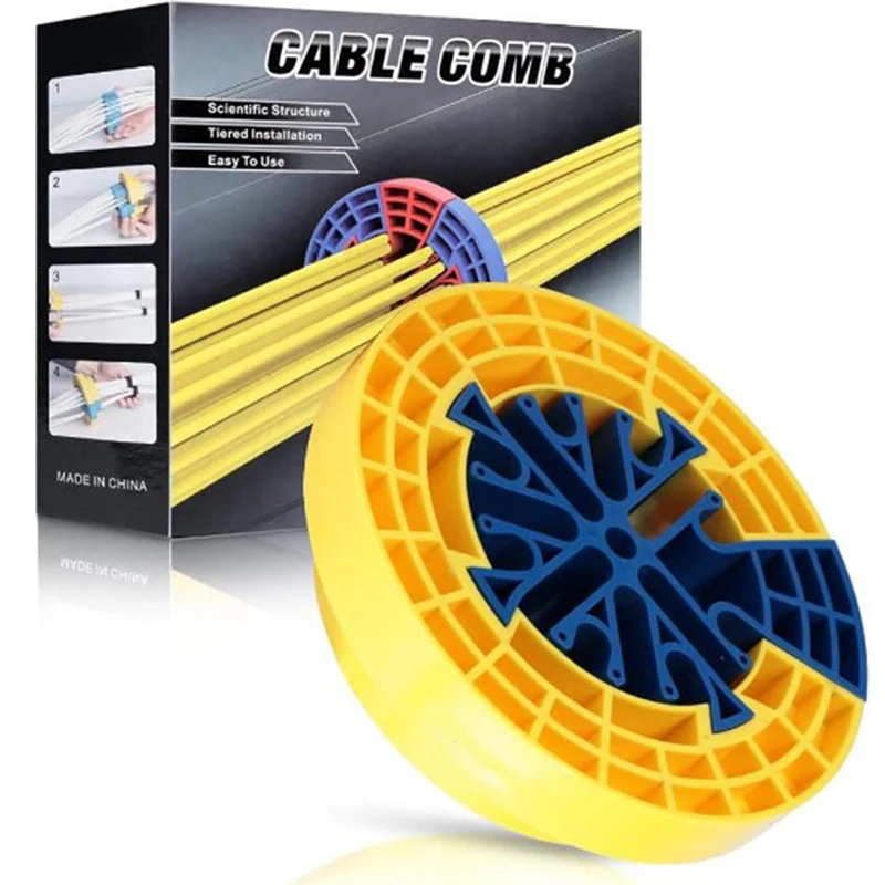 Fireproof Cable Comb - Universal Network Cable Organizer for Cat5/Cat6/Cat7, Flame Retardant PVC Material