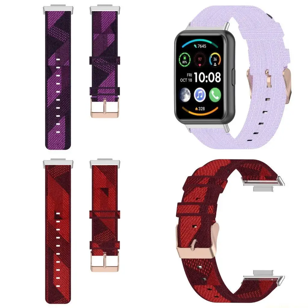

F62C For HuaweiWatch Fit 2 Band Adjustable Bracelet Sport Nylon Smartwatch Loop Strap